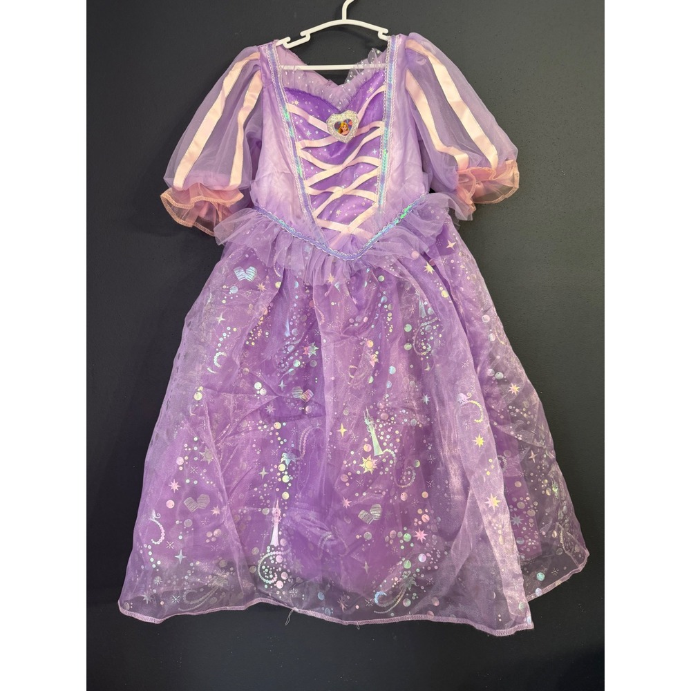Disney Princess Rapunzel Deluxe Costume Size 3T-4T Purple Sparkle Dress NWOT